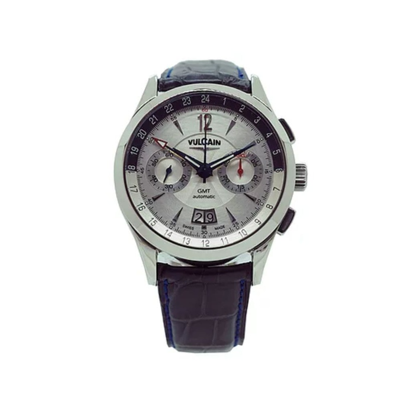 Vulcain GMT VU500115.092LF Black Leather Men’s Watch