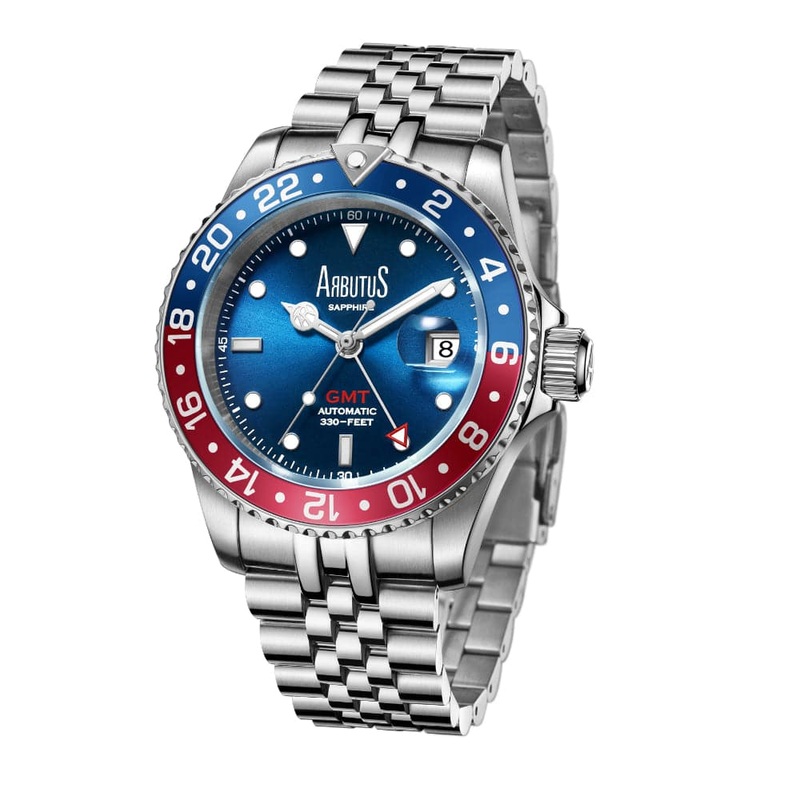 Arbutus Dive AR2102STS Inspired GMT Blue/Red Men’s Watch