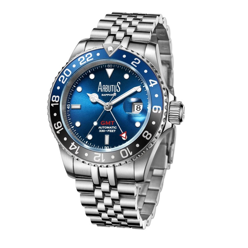 Arbutus Dive Inspired AR2102SUS GMT Stainless Steel Men’s Watch
