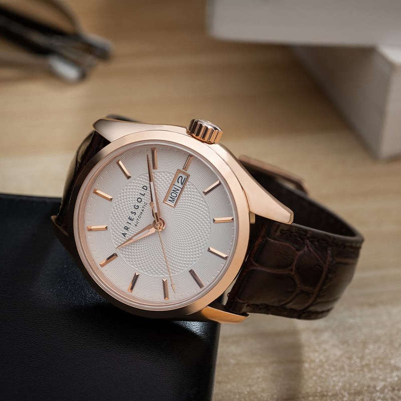 ARIES GOLD DIPLOMAT G 9034 RG-W MEN’S WATCH