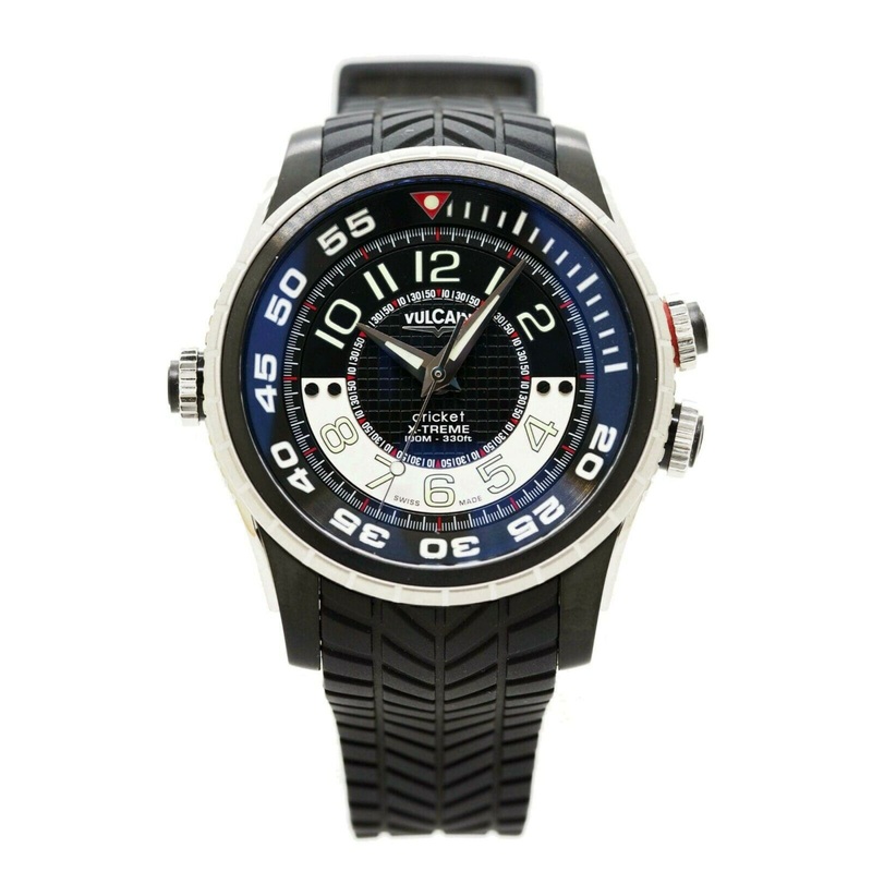 VULCAIN DIVER X-TREME VU101924.160RF BLACK RUBBER STRAP MEN’S WATCH