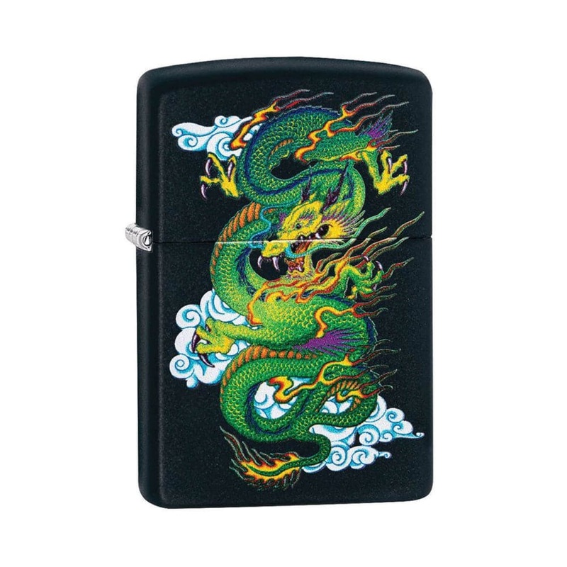 ZIPPO 29839 BLACK MATTE DRAGON WINDPROOF ENGRAVING LIGHTER