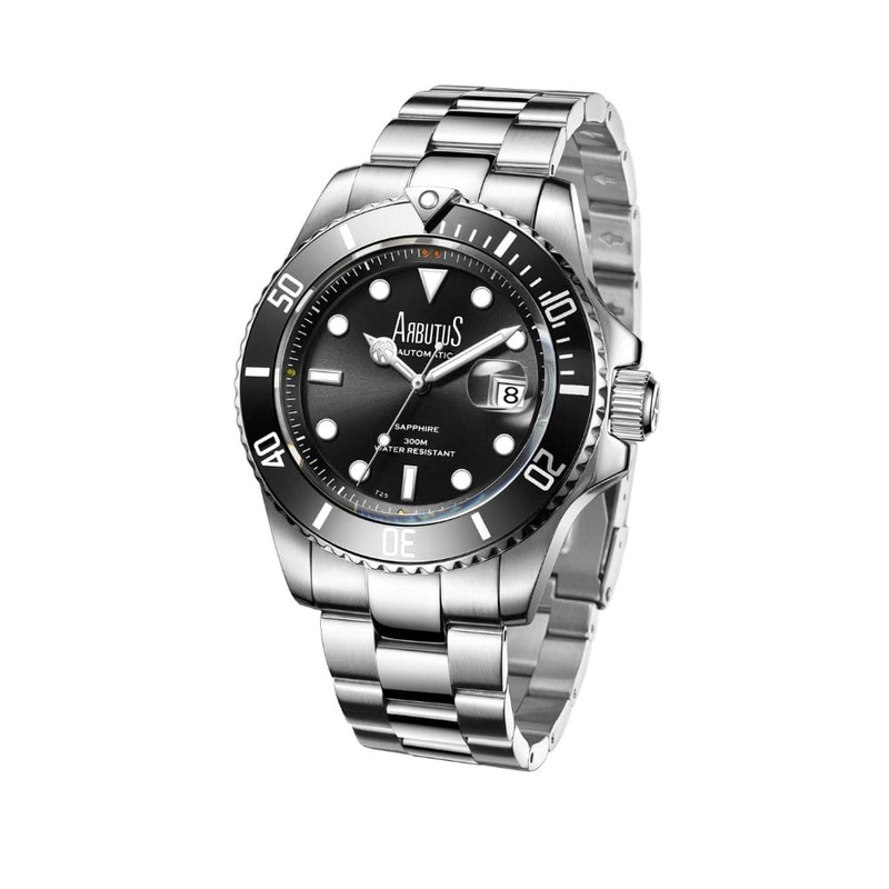 ARBUTUS AR1907SBS DIVE BLACK DIAL MEN’S WATCH
