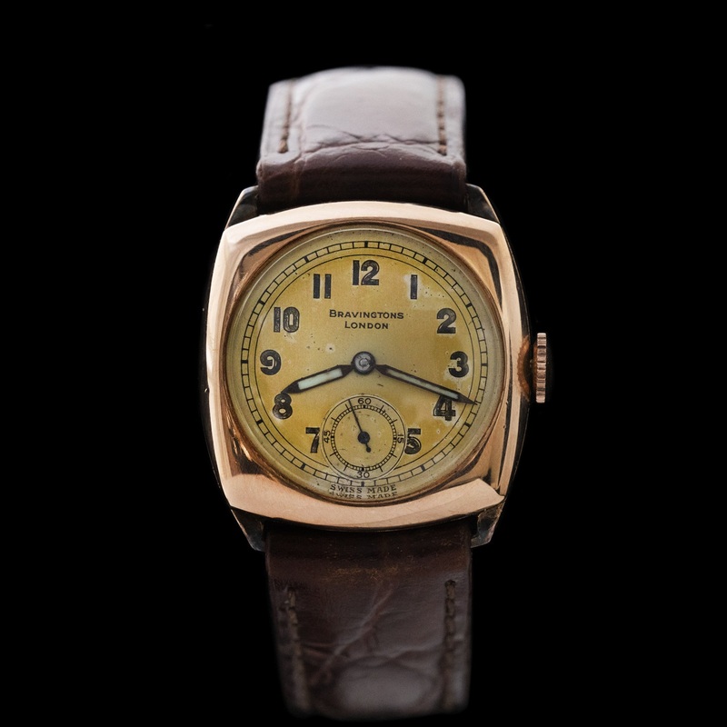 Bravingtons of London – 1945 9CT Art Deco Watch