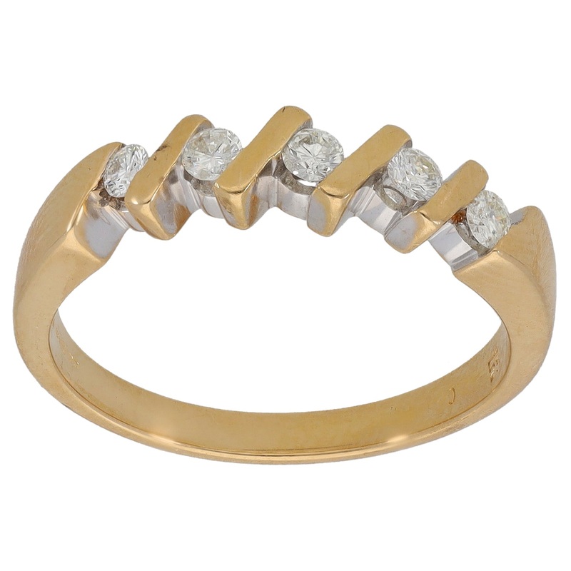 18ct Gold 0.25ct Diamond Dress/Cocktail Ring Size O