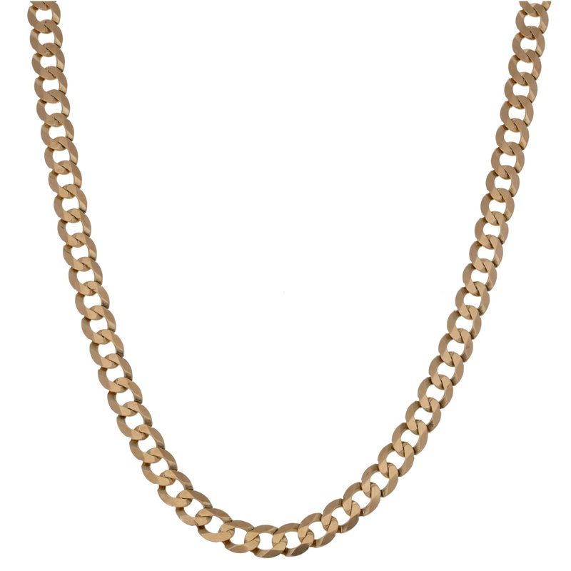 9ct Gold Curb Chain 18″