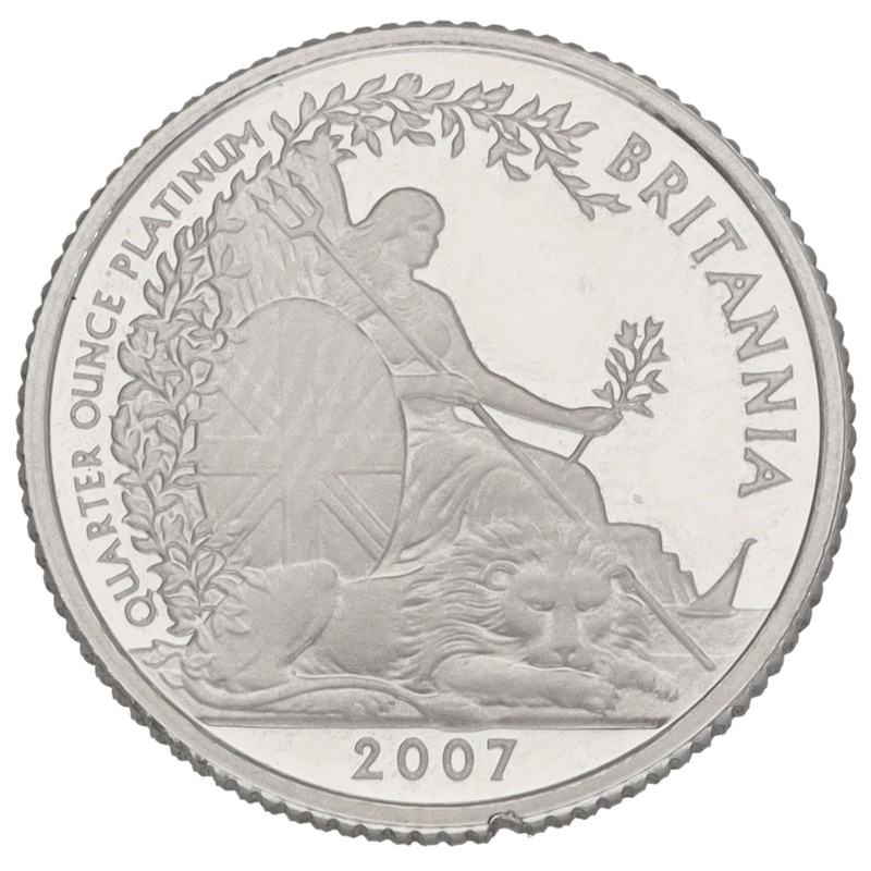 Platinum Queen Elizabeth II 1/4 OZ Britannia Coin 2007