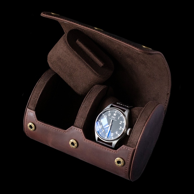 Watch Roll – Luxury Mid Range 2 Slot Brown Slider