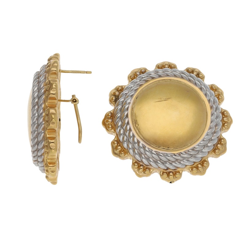 18ct Bicolour Gold Dress/Cocktail Earrings