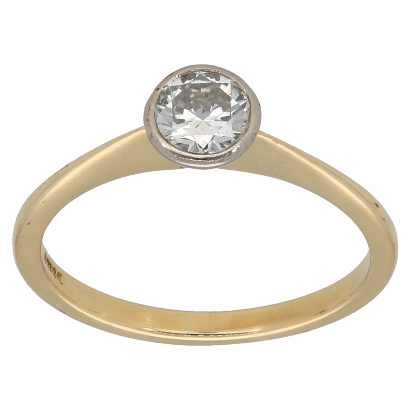 18ct Gold 0.50ct Diamond Solitaire Ring Size O
