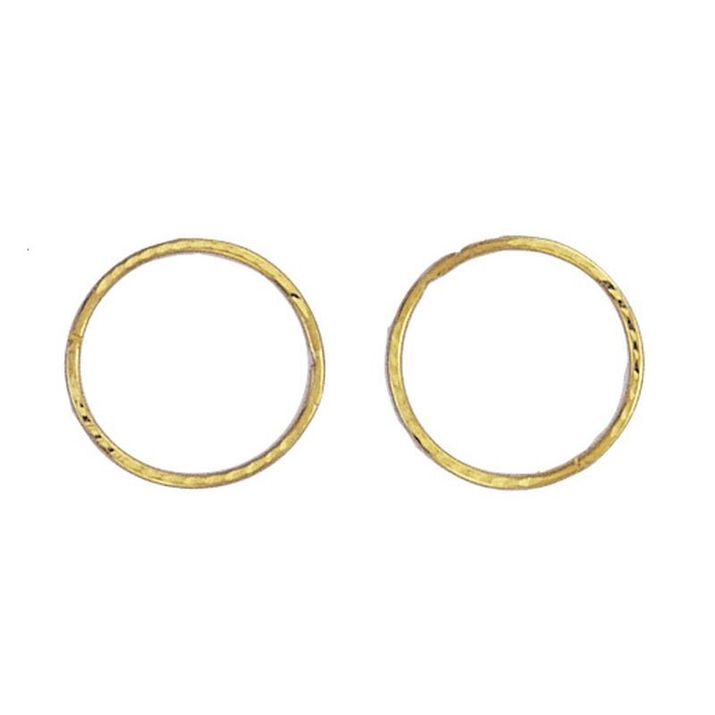 New 9ct Gold Diamond Cut Hinged Sleeper Earrings