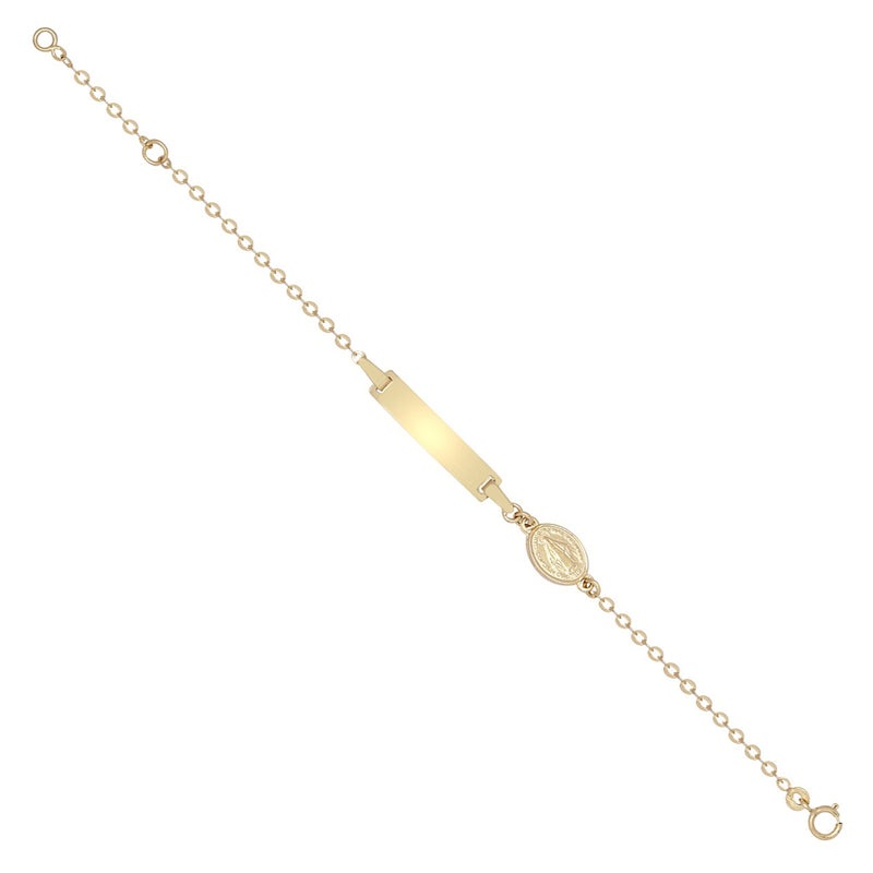 New 9ct Gold Madonna Curb ID Bracelet