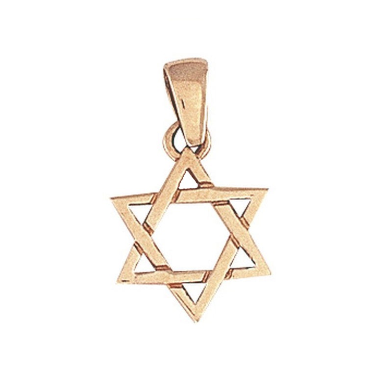 New 9ct Gold Star of David Pendant 20mm