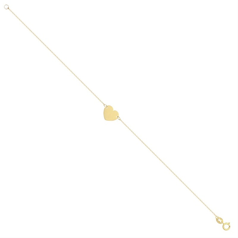 New 9ct Gold Fancy Heart Bracelet