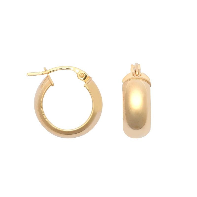 New 9ct Gold Small Round Hoop Earrings