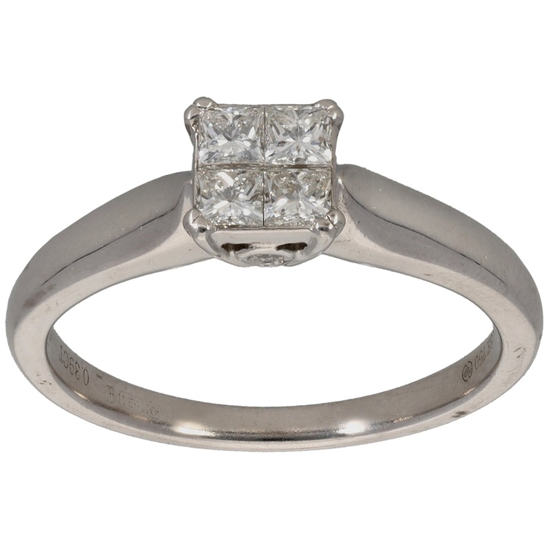 18ct Gold 0.39ct Diamond Dress/Cocktail Ring Size M