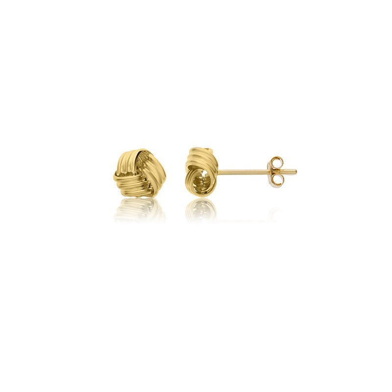 New 9ct Gold Knot Stud Earrings