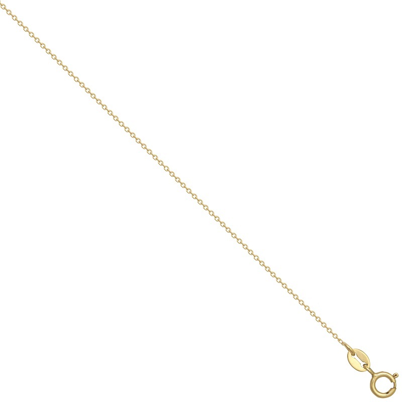 New 9ct Gold Diamond Cut Cable Link Chain 16″-18″
