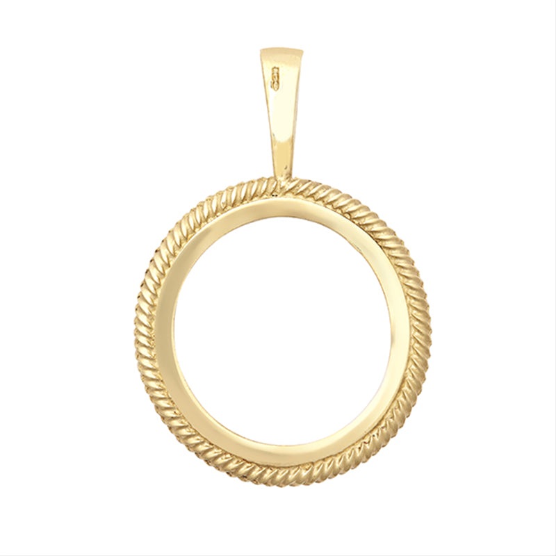 New 9ct Gold Full & Half Sovereign Mount Pendant