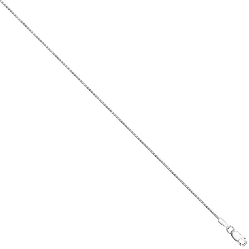 New 9ct White Gold 1mm Double Spiga Chain 16″-20″