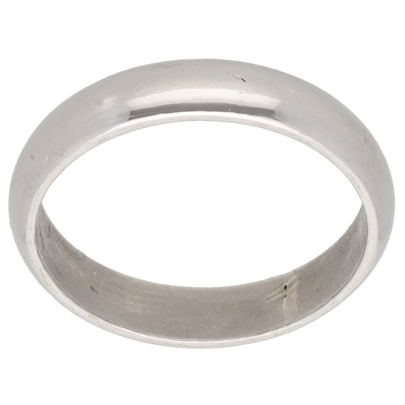 18ct White Gold Plain Wedding Ring Size K