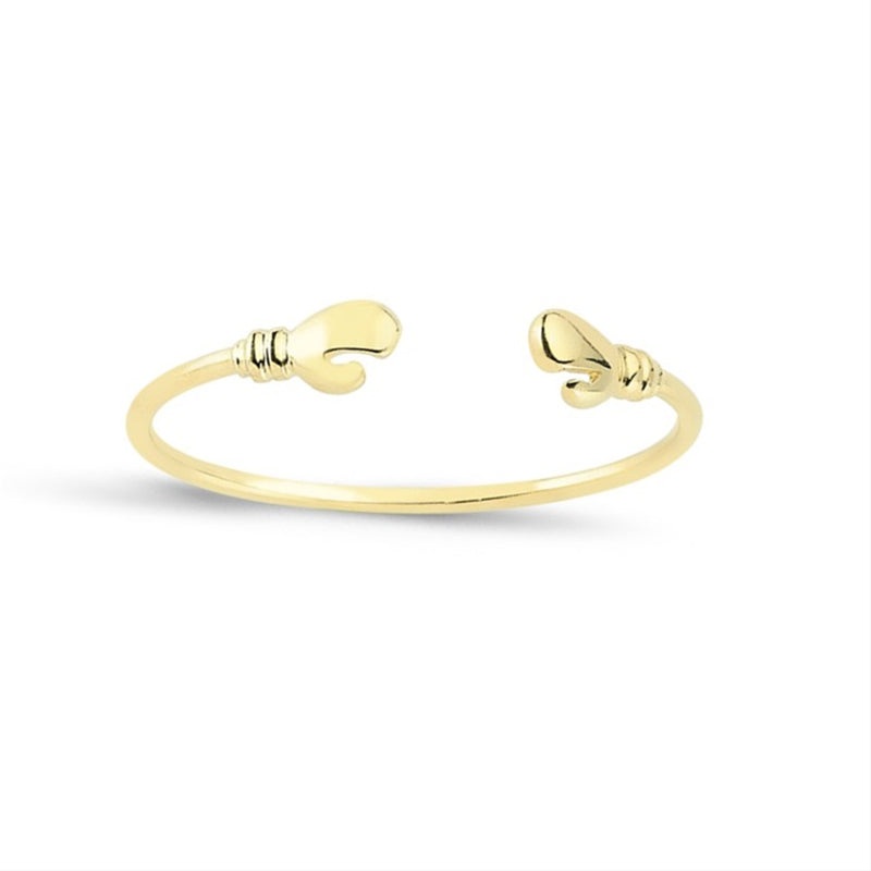New 9ct Gold Kids Boxing Glove Torque Bangle