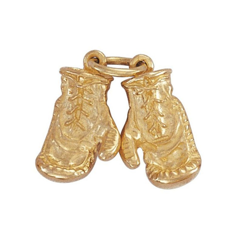 New 9ct Gold Large Pair Of Boxing Gloves Pendant 29mm