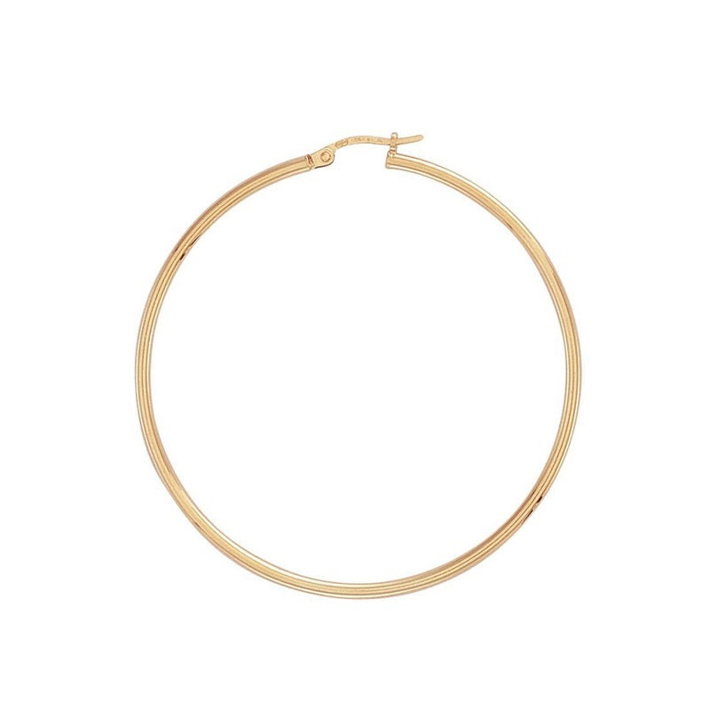 New 9ct Gold Thin Hoop Earrings