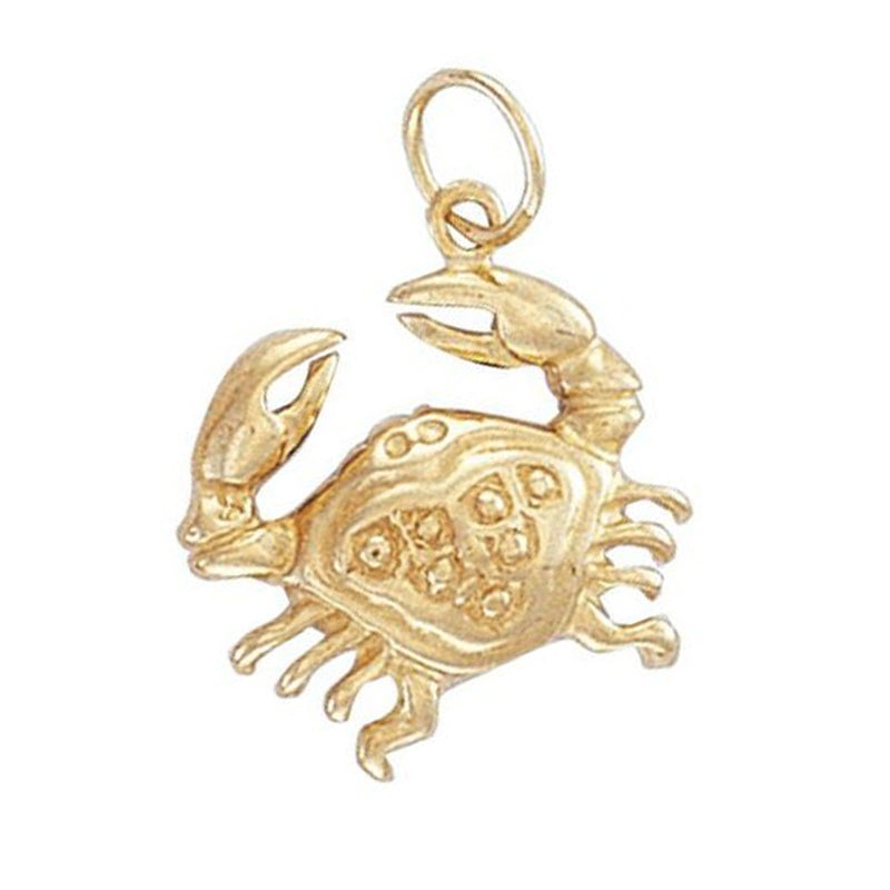 New 9ct Yellow Gold Cancer Zodiac Pendant 23mm