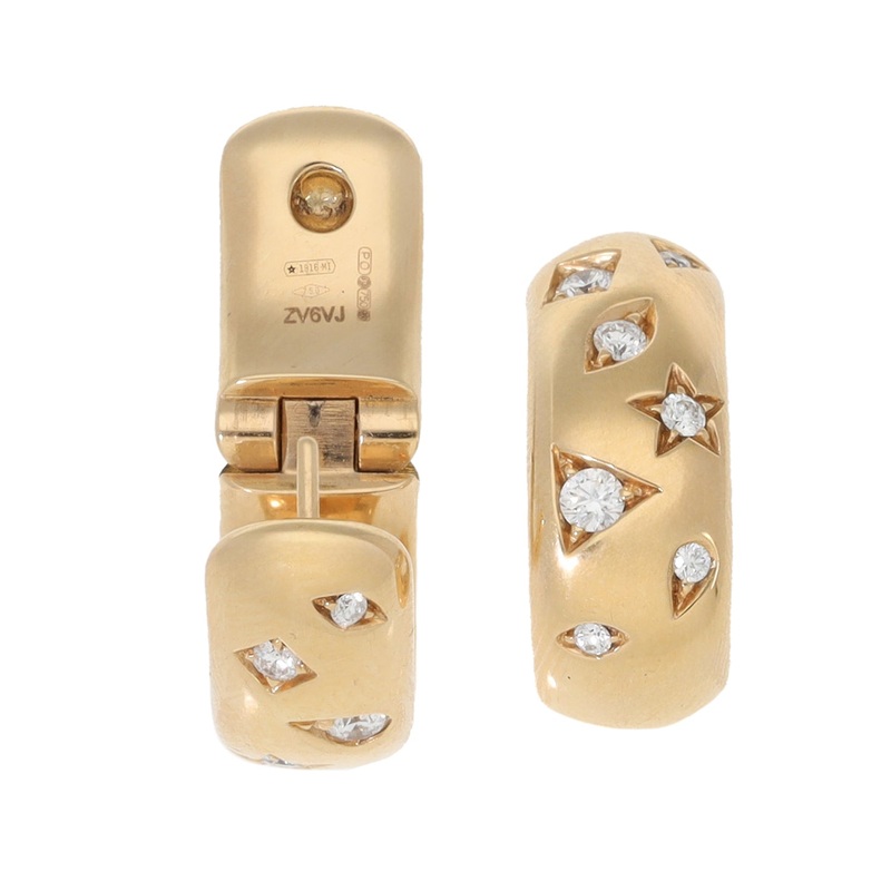 18ct Gold 0.42ct Diamond Hoop Earrings