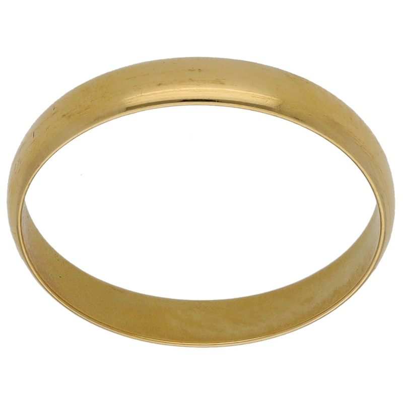 18ct Gold Plain Wedding Ring Size M