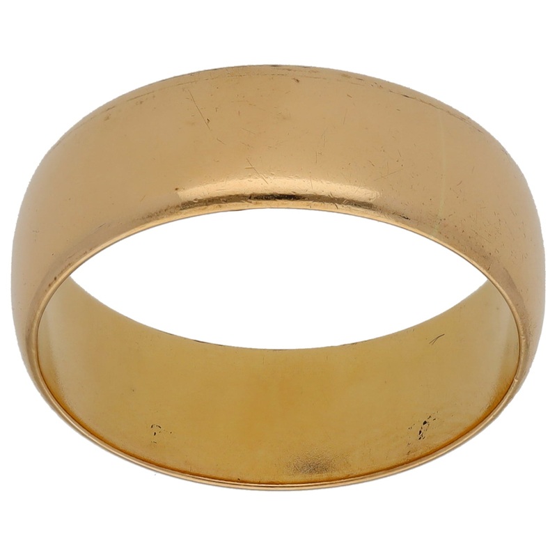 18ct Gold Plain Wedding Ring Size N