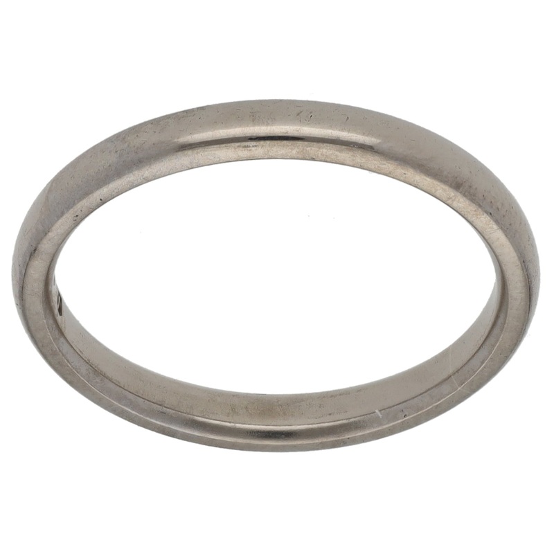 18ct White Gold Plain Wedding Ring Size L