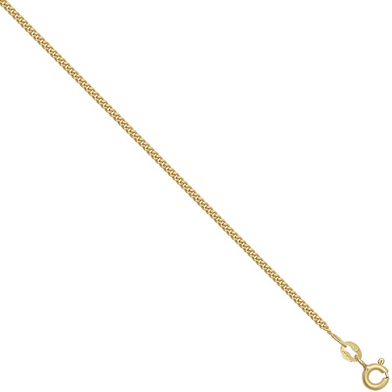 New 9ct Gold Curb Chain 16″-20″