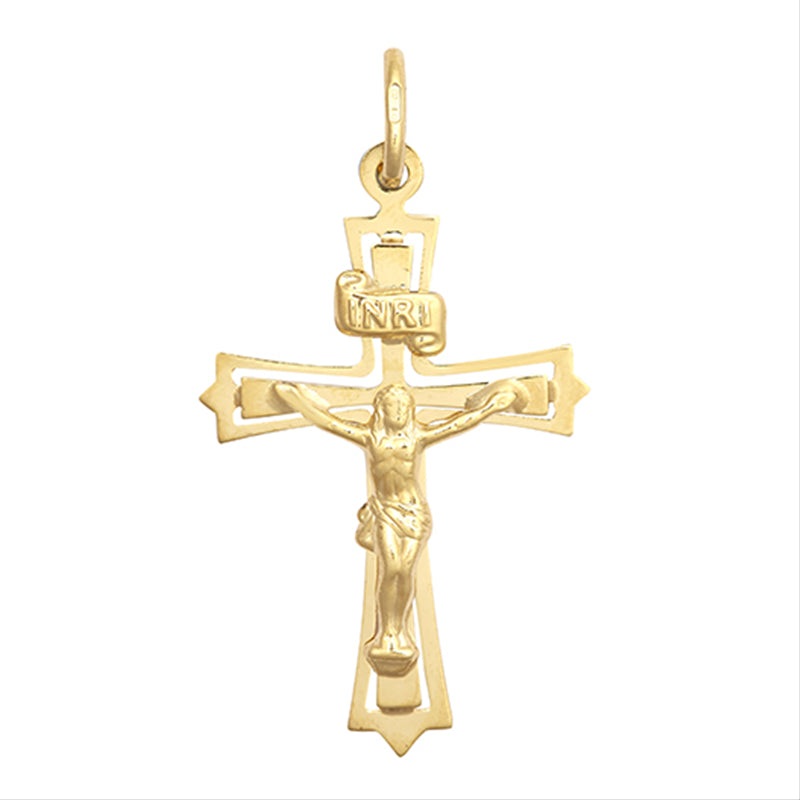 New 9ct Gold Hollow Crucifix 29mm
