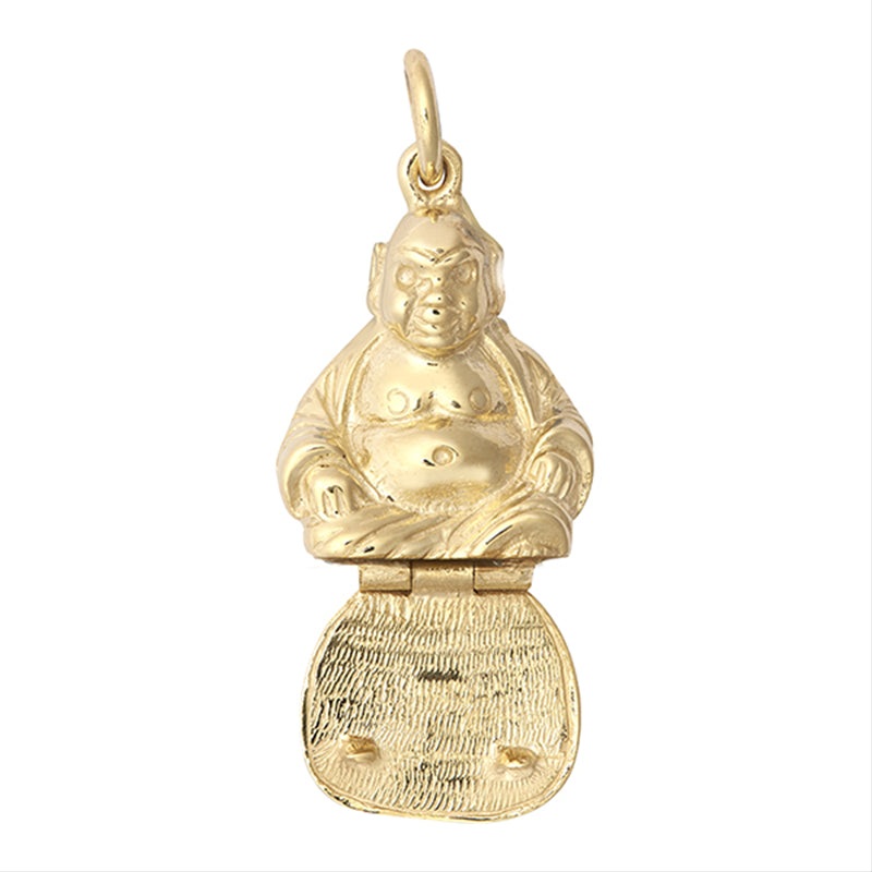 New 9ct Gold Opening Buddha Pendant 33mm