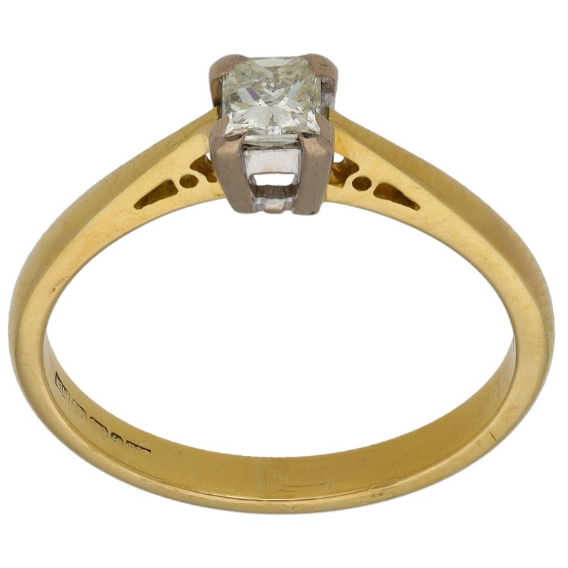 18ct Gold 0.23ct Diamond Solitaire Ring Size N