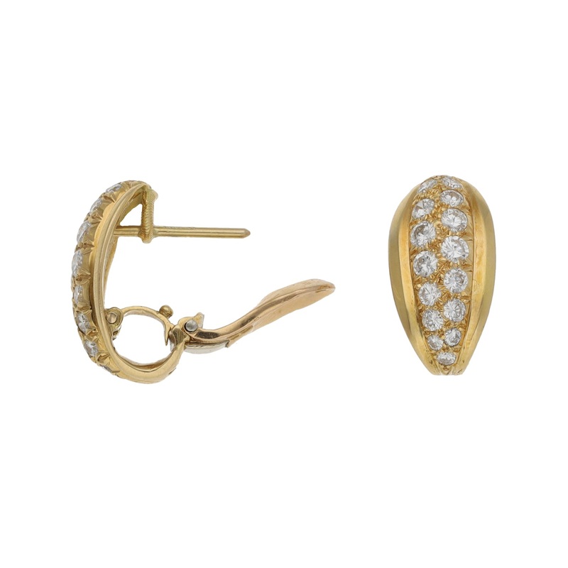 14ct Gold 1.20ct Diamond Dress/Cocktail Earrings