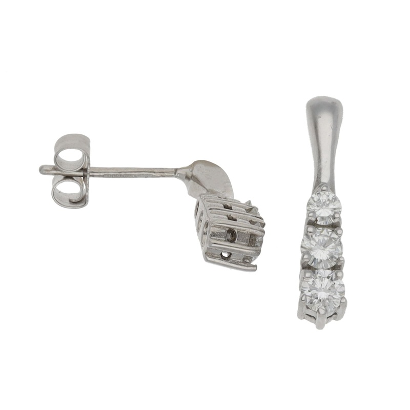 18ct White Gold 0.54ct Diamond Dress/Cocktail Earrings