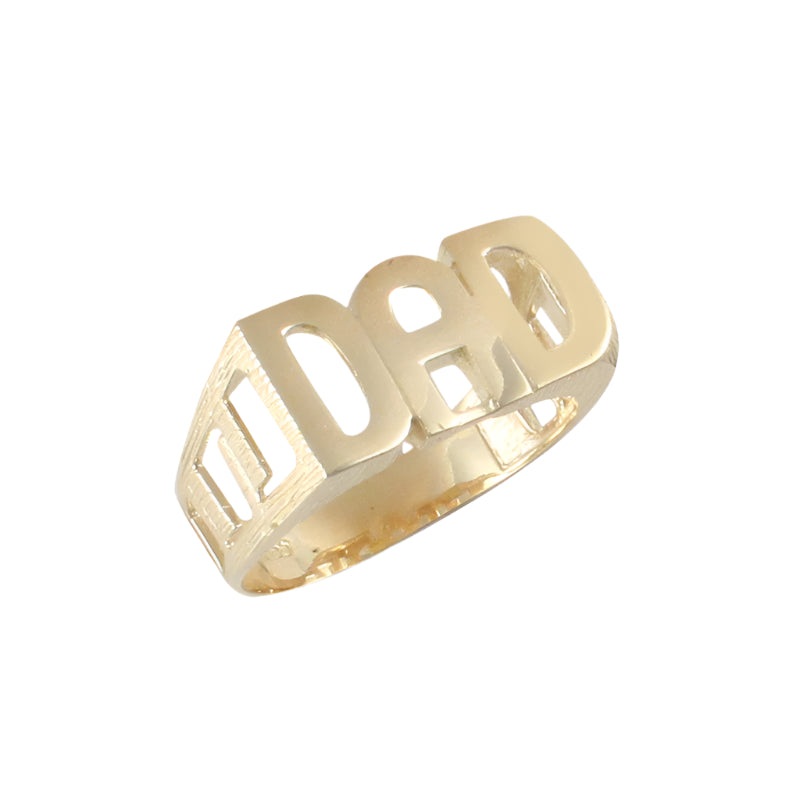 New 9ct Gold Dad Ring Sizes R-Z