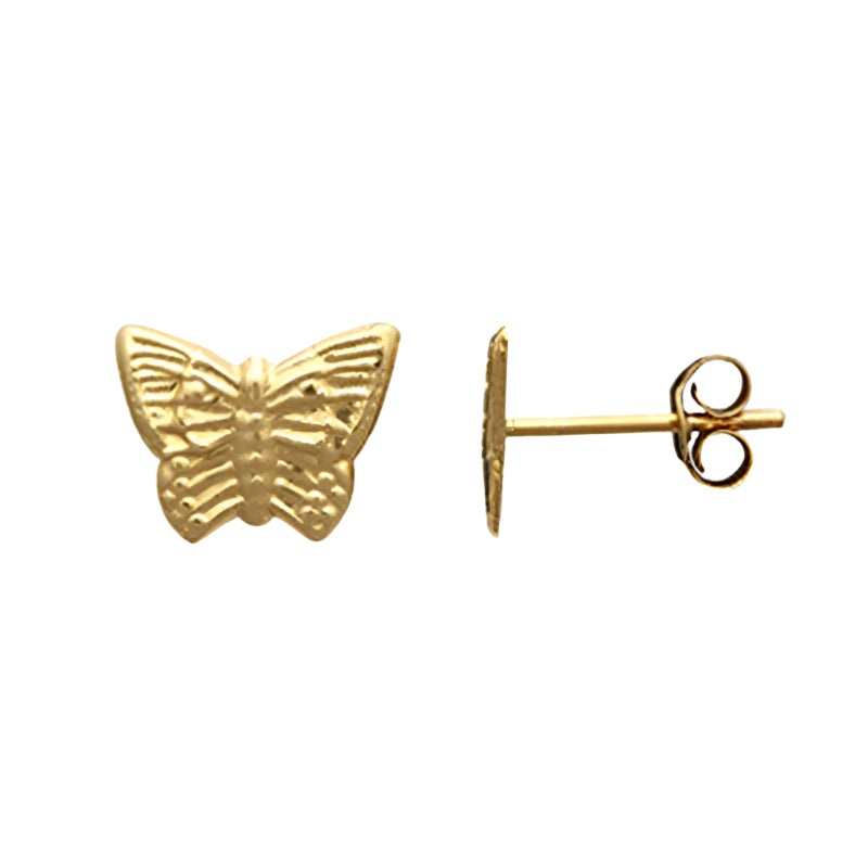 New 9ct Gold Kids Butterfly Earrings