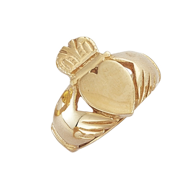 New 9ct Gold Plain Claddagh Ring Sizes L-Z+1