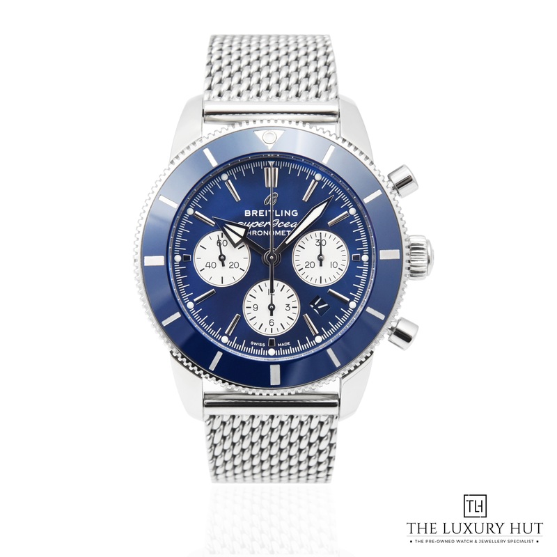 Breitling SuperOcean Heritage II B01 Chronograph 44mm Blue Dial Ref: AB0162161C1A1  Full Set  2019