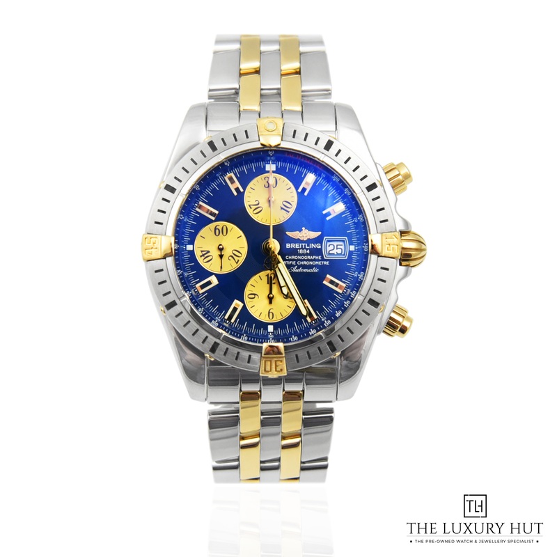 Breitling Chronomat Evolution Bi-Metal 43mm Blue Dial Ref: B13356