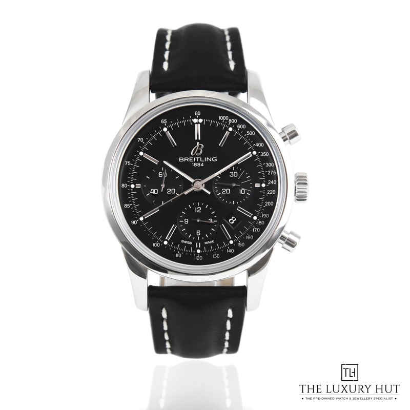 Breitling Transocean Chronograph Steel 43mm Black Dial Ref: AB015212/BA99  Full Set  2013