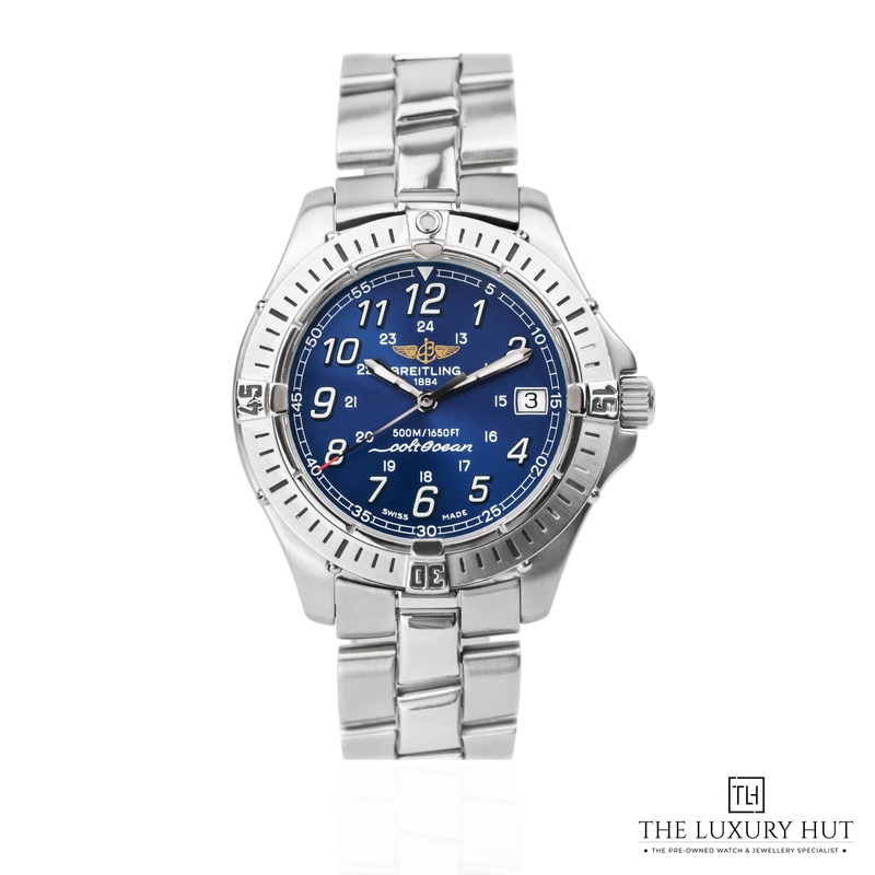 Breitling Colt Oceane Steel 38mm Blue Dial Ref: A64350  Full Set  2001