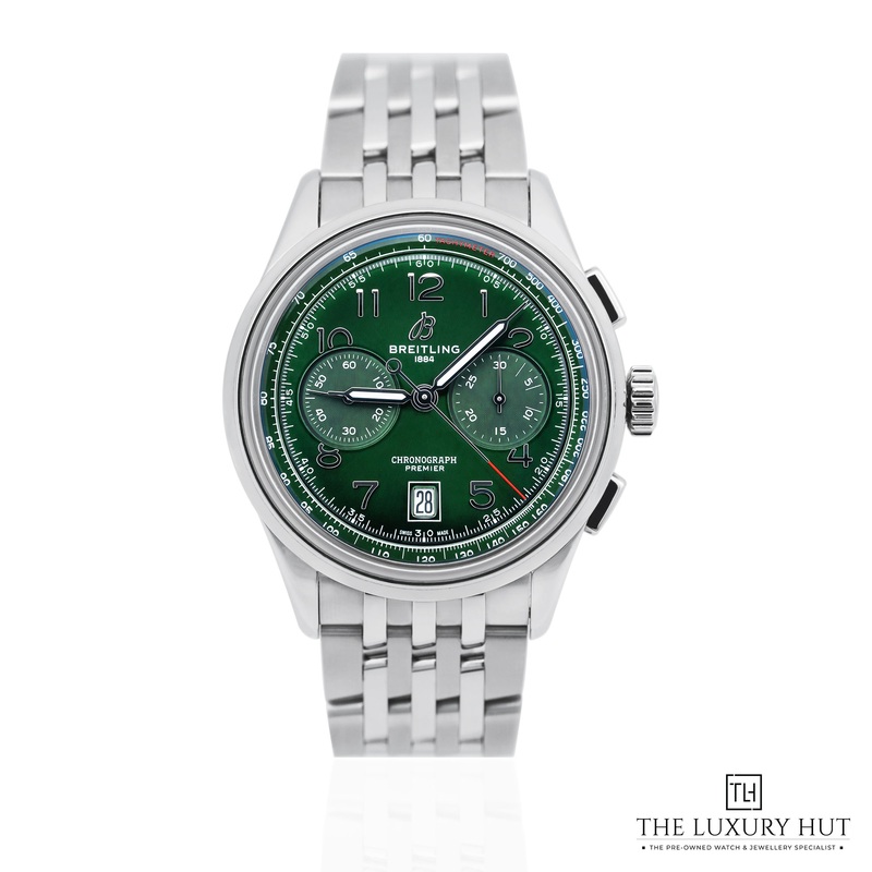 Breitling Premier Steel 42mm Green Dial Ref: AB0145  Full Set  2023