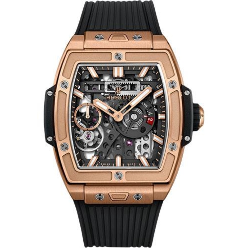 Hublot Spirit Of Big Bang MECA-10 King Gold Watch – 45 mm – Black Skeleton Dial-614.OX.1180.RX