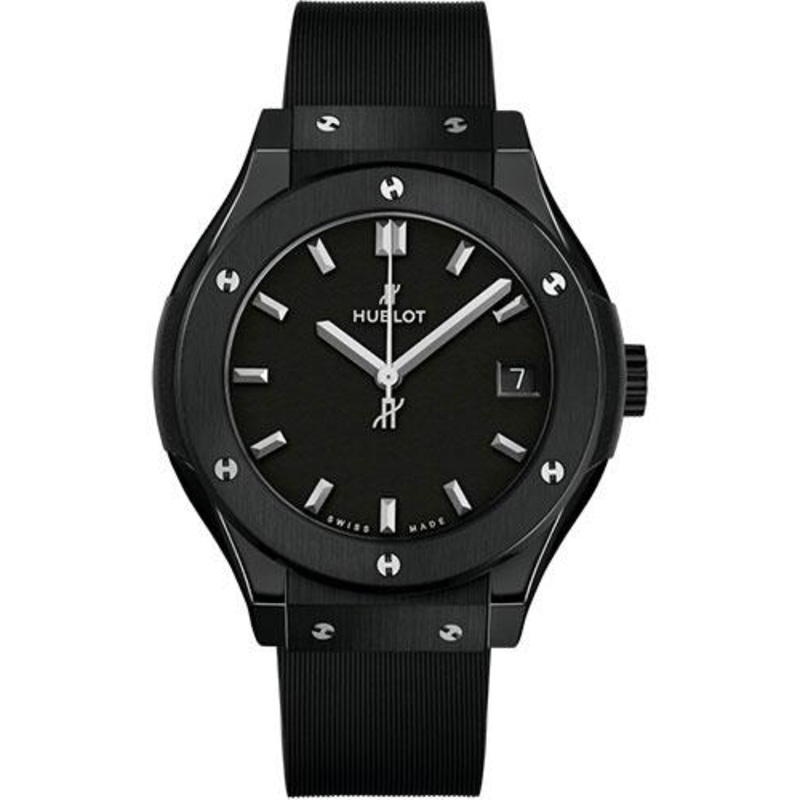 Hublot Classic Fusion Black Magic Watch – 33 mm – Black Dial – Black Lined Rubber Strap-581.CM.1171.RX
