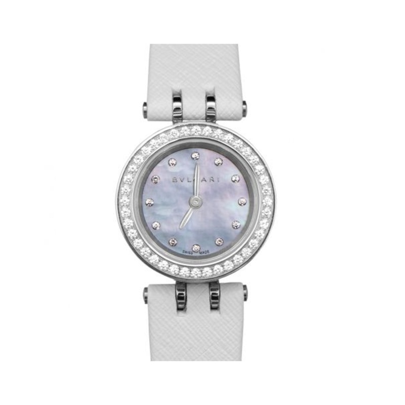 Quartz Blue Mother Of Pearl Dial Diamond Ladies Watch